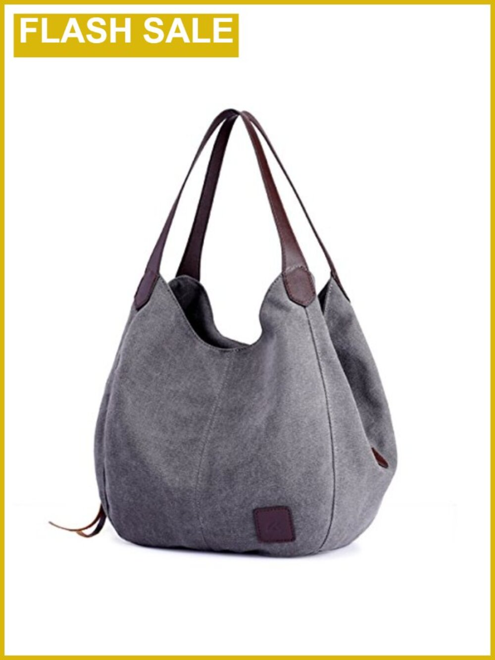 Canvas Multi-pocket Hobo Bag Women Shoulder Tote Large Capacity